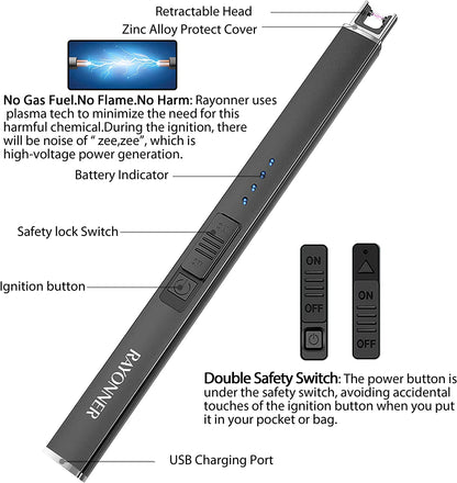 Electric Candle Lighter Rechargeable USB Lighter Arc Lighter