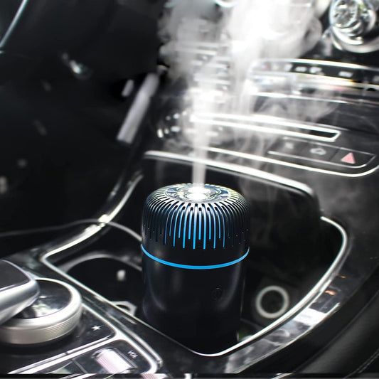 Car Diffuser, USB 100Ml Mini Humidifier Essential Oil Diffuser Car Air Freshener Aromatherapy Diffuser(Black)